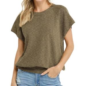 Saodimallsu Womens Short Sleeve Crewneck Sweater Summer Tops Casual Loose Knit Lightweight Basic Pullover Shirts(Deep Camel)