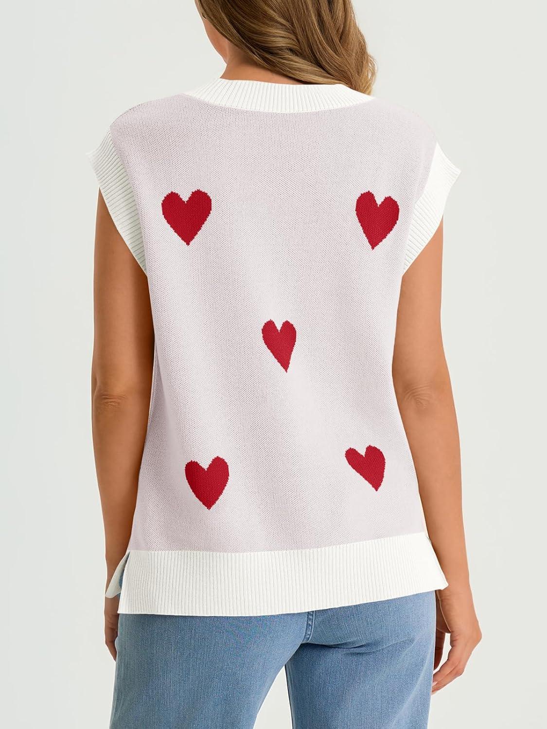 imageSaodimallsu Womens V Neck Sweater Vest Oversized Ribbed Knit Sleeveless Casual Loose Fit Pullover Tank TopWhitea