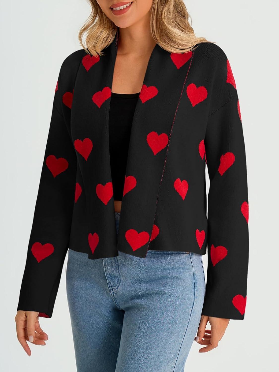 imageSaodimallsu Womens Cropped Cardigan Open Front Shawl 2025 Fall Trendy Long Sleeve Sweater JacketBlacka