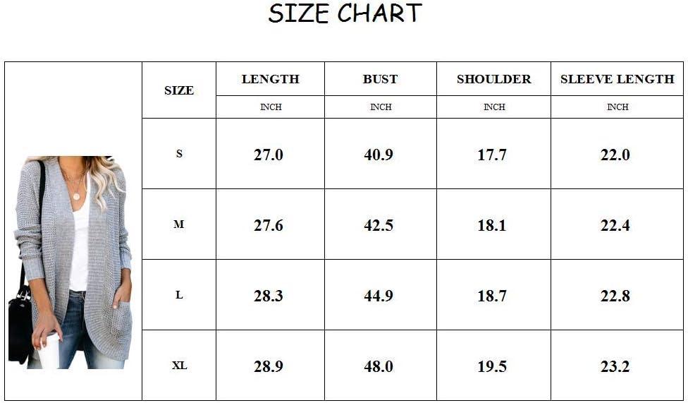 imageSaodimallsu Loose Open Front Cardigan for Women Long Sleeve Soft Lightweight Knit Sweater Coat with Pockets Large BlueBlack