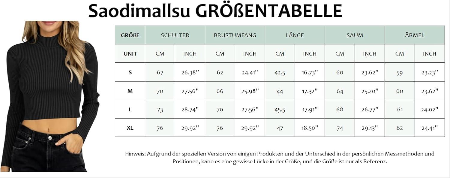 imageSaodimallsu Womens Long Sleeve Ribbed Knit Jumper Half Turtleneck Pullover Sexy Knit Slim Fit SweaterBlack