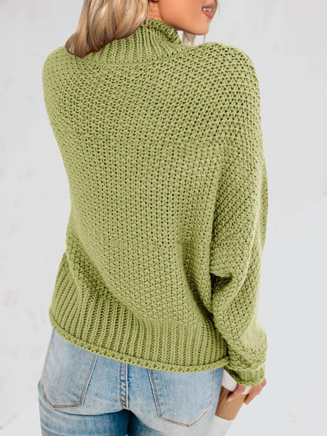 imageSaodimallsu Womens Oversized Turtleneck SweatersGrass Green
