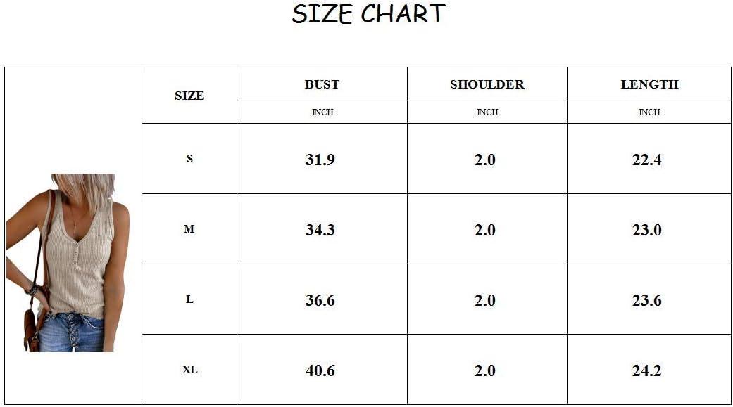 imageSaodimallsu Womens Summer Ribbed Sleeveless V Neck Tank TopGreen Army